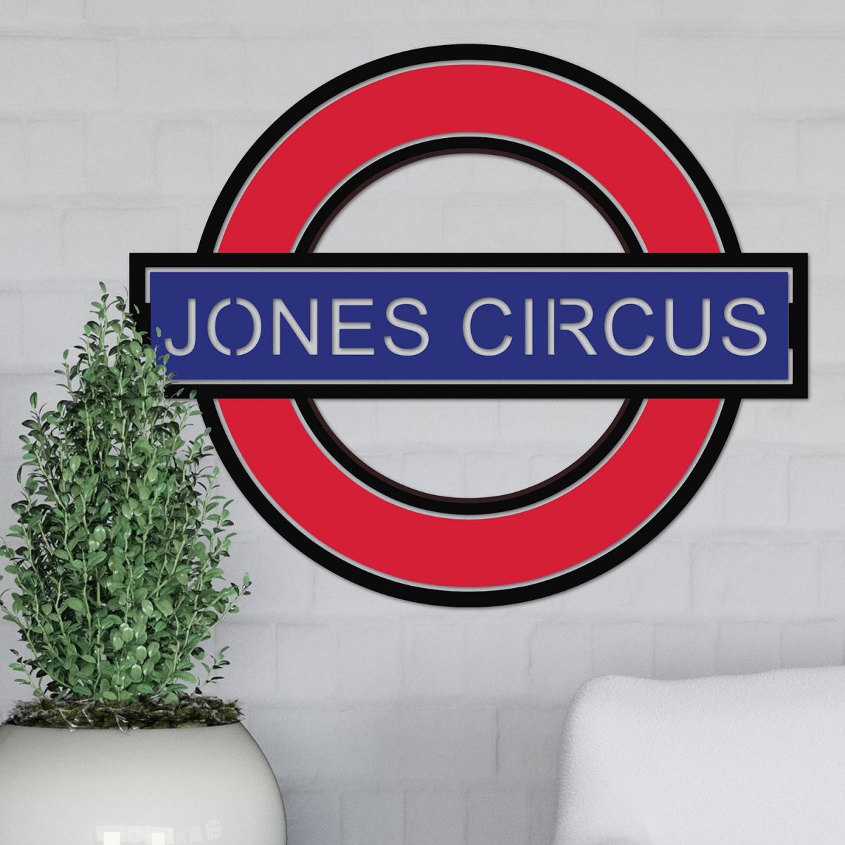 "The Underground" Personalised Wall Art in the Living Room