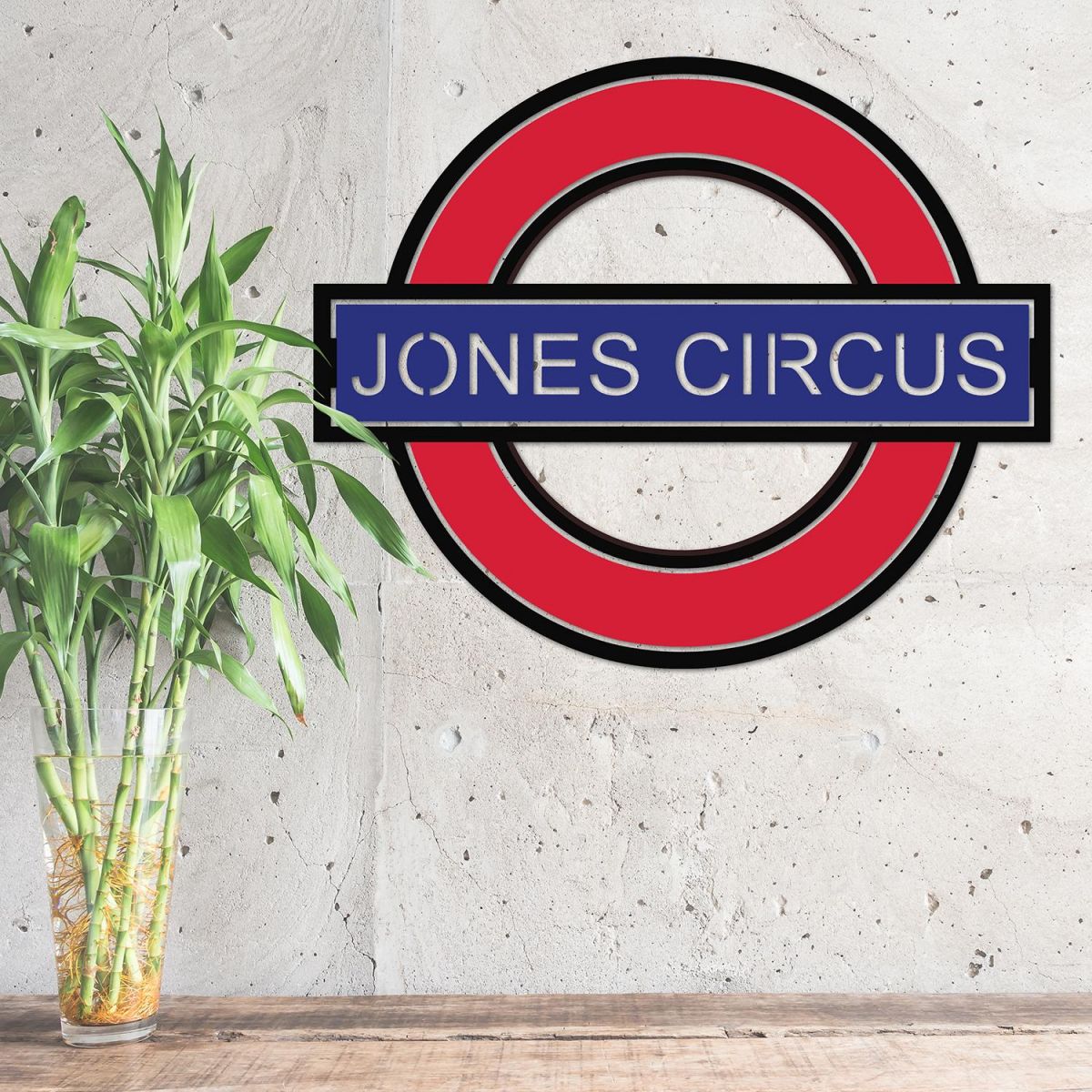 "The Underground" Personalised Wall Art Next to a Plant