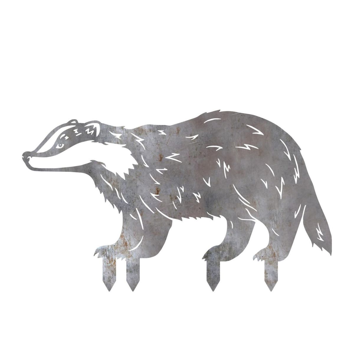 Badger Sheet Steel Silhouette in Natural Steel Finish with Spikes