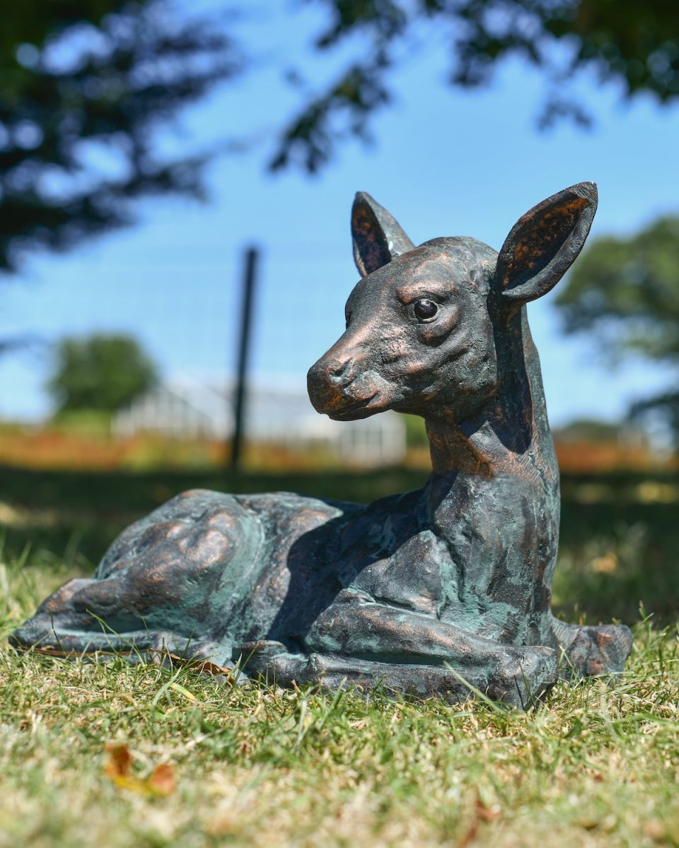 Verdigris "Blossom" the Doe Sculpture