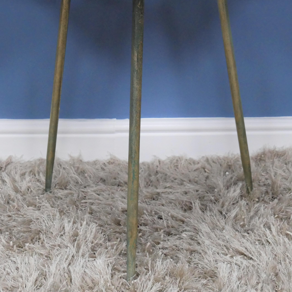 View of the Legs on the Verdigris Leaf Side Table