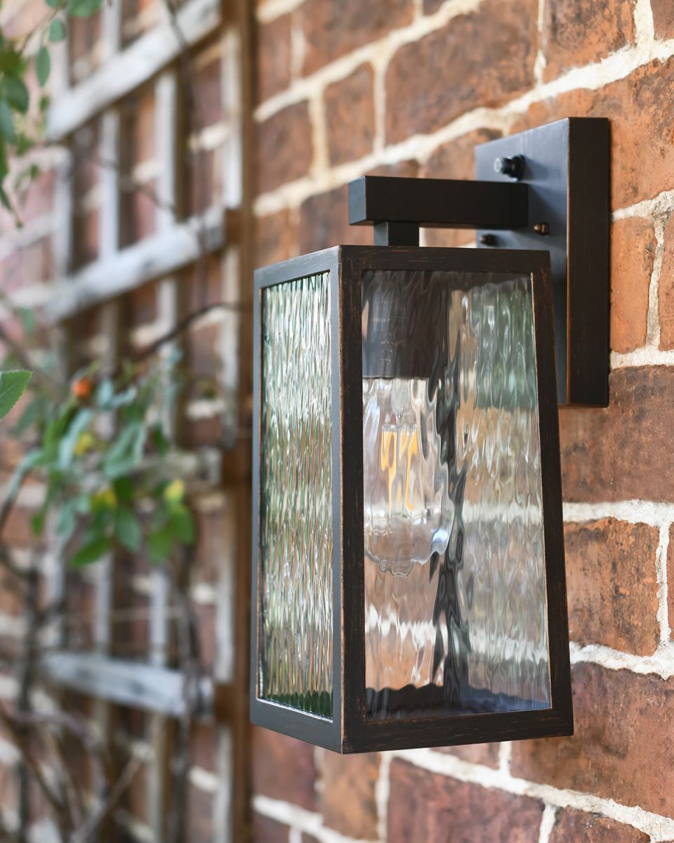 View of the side of the Oakley Copper Top Fix Wall Light