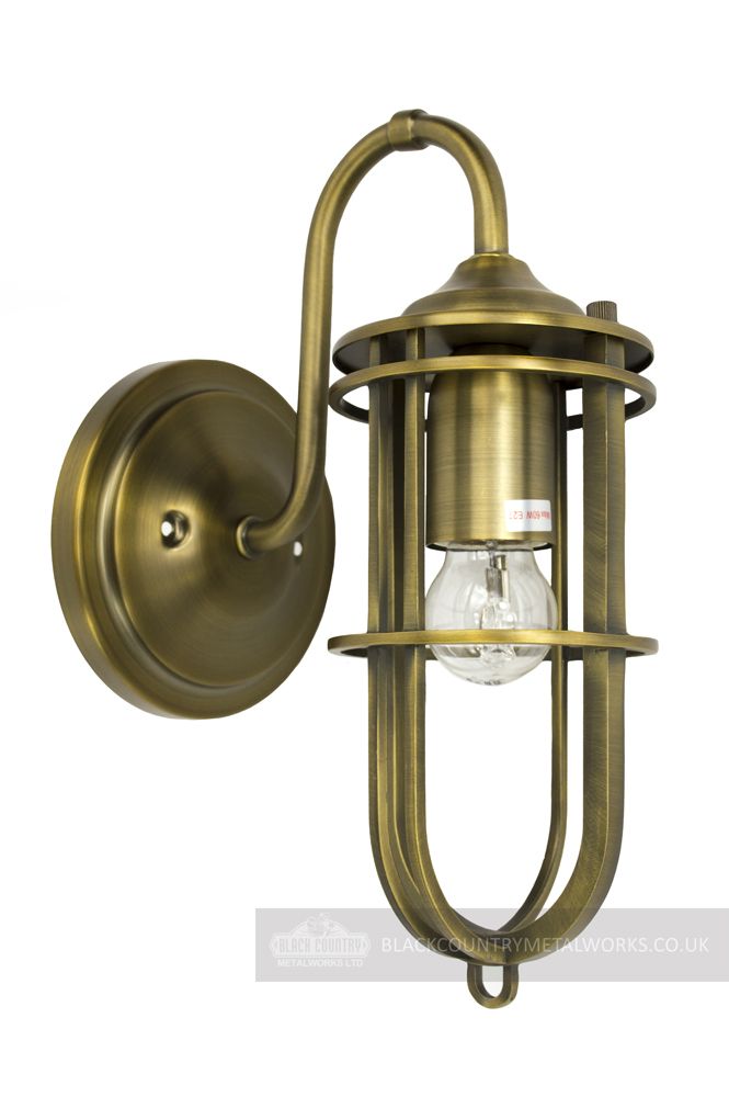 Vintage Industrial Caged Wall Light