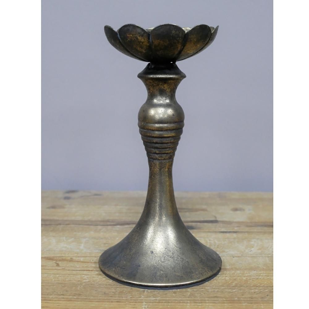 Vintage Metal Indoor Single Candle Holder without Candle
