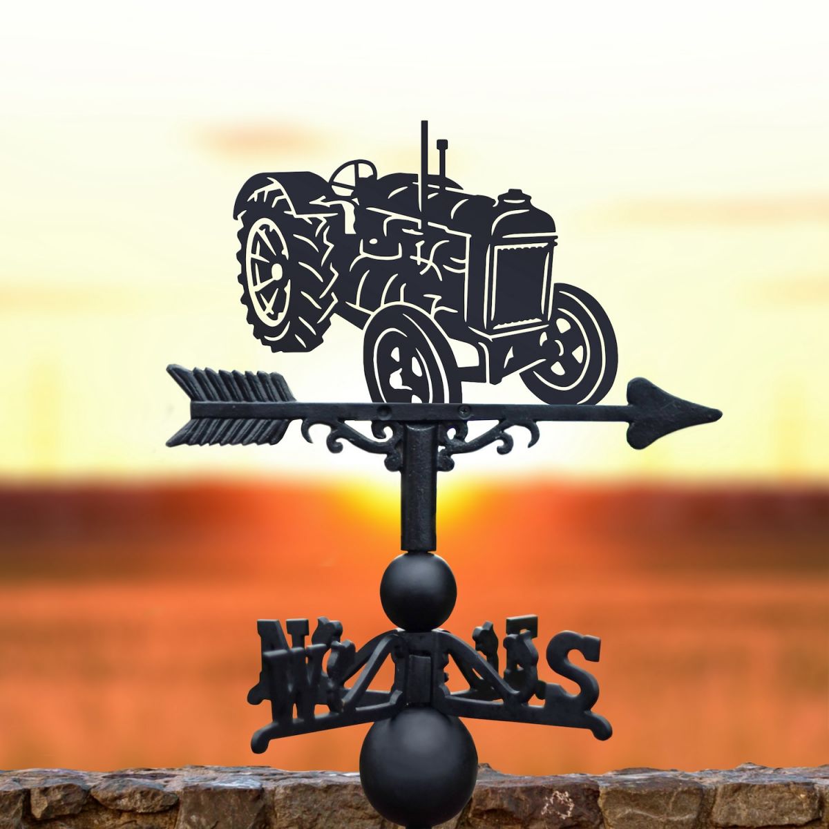 Vintage Tractor Cast Iron & Steel Weathervane