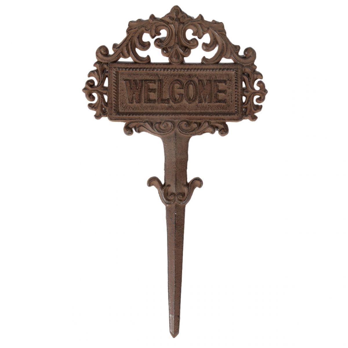 Cast Iron ’Welcome’ House spike Sign