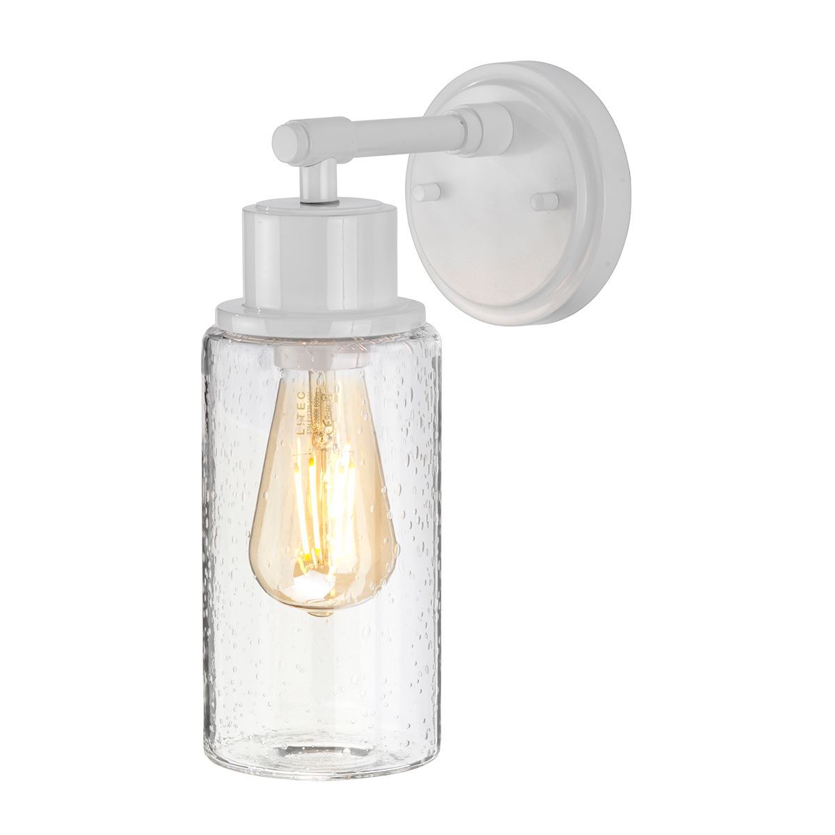 Contemporary White Bathroom Wall Light