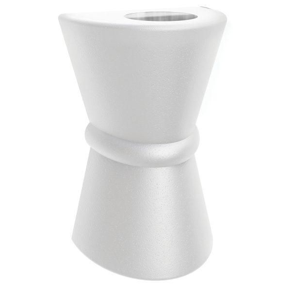 White "Hourglass" Exterior Uplight & Downlight