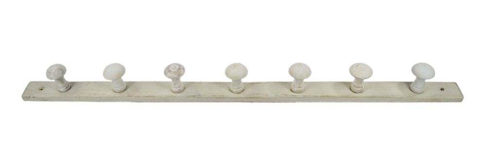 White Wooden Hook Rack