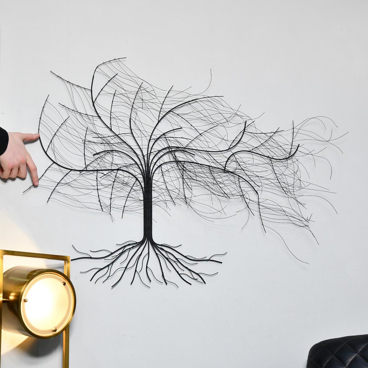 "Windswept Winter Tree" Wall Art to Scale