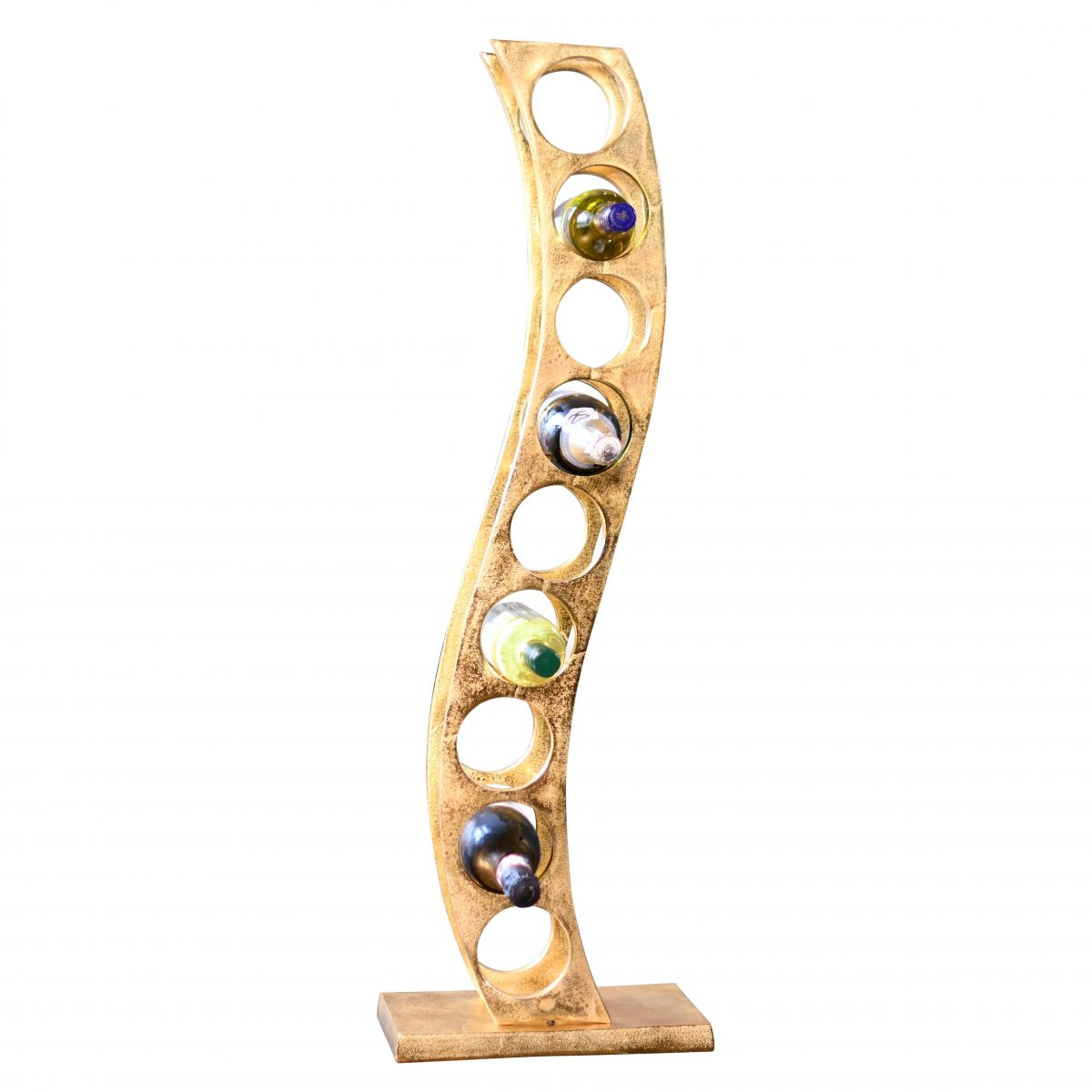 "Serena" Gold Curved Wine Bracket 