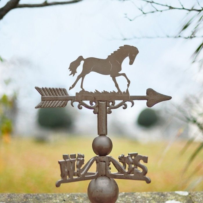 Rustic Horse Weathervane Topper