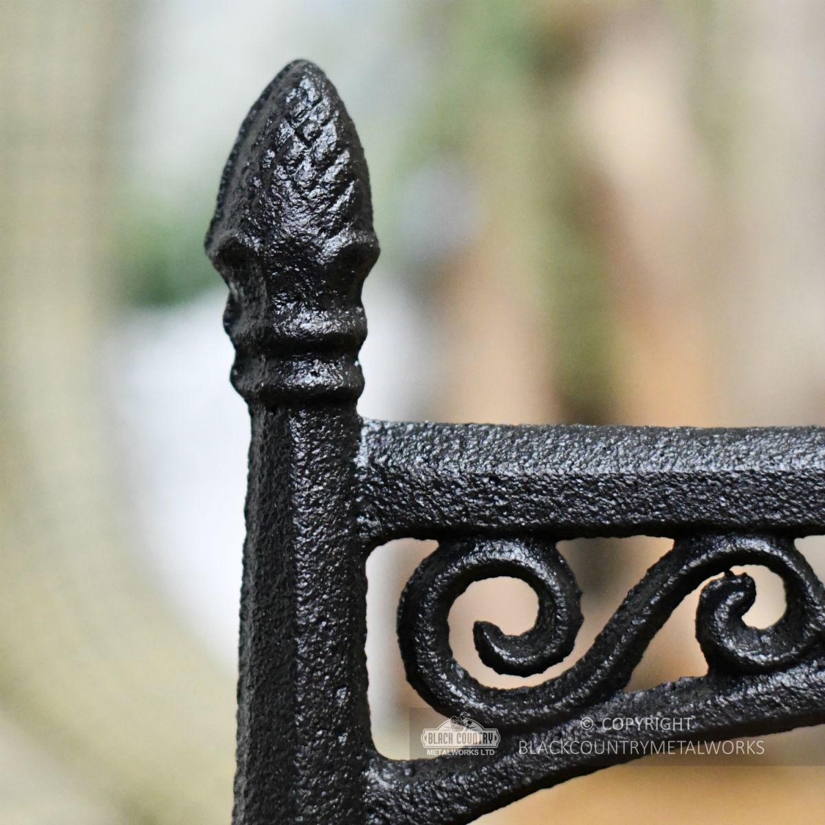 Black Cast Iron Scroll Design Boot Scraper