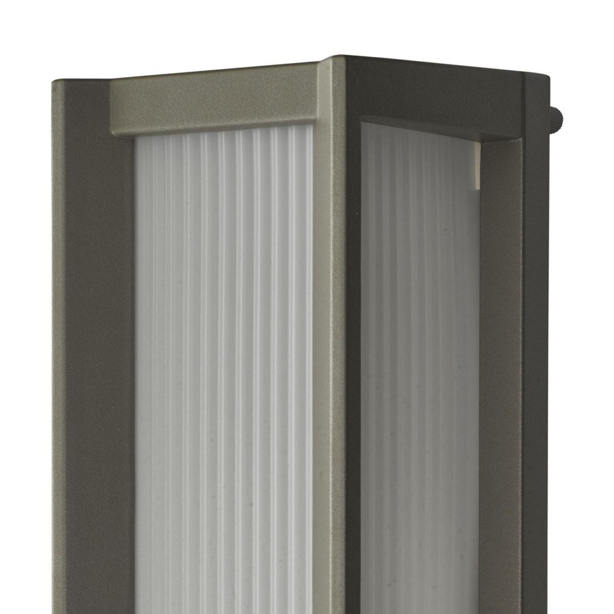 Close-up of the Ribbed Frosted Panels on the Wall Light
