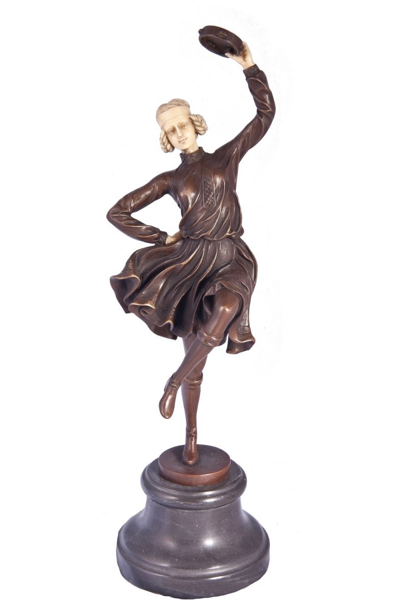 “Amalily” Bronze Traditional Dancer Sculpture