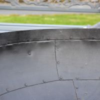 Close up of hand created kadai bowl 