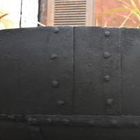 Close-up of the Hammered Metal Used to Create the Kadai Bowl 