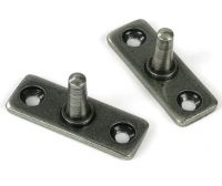 Close-Up of Fixings for 10" Pewter Four Pin Window Stay - 296mm