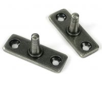 Close-Up of Fittings for 12" Pewter Five Pin Window Stay - 335mm