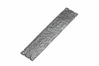 12" Antique Black Iron Simplistic Finger Plate / Door Push Plate