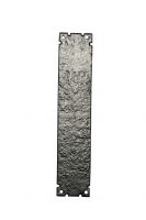 12" Antique Black Iron Simplistic Finger Plate / Door Push Plate