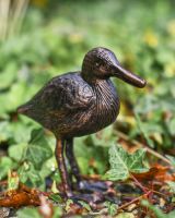 Cast Iron Sparky Avocet Bird Garden Sculpture Bronze and Copper 16.5cm