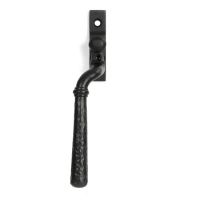 16mm Matte Black Hammered Espagnolette Window Handle - Left Hand