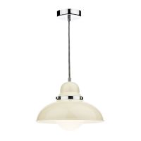 1950’s Retro Style Pendant Light with Braided Cable 