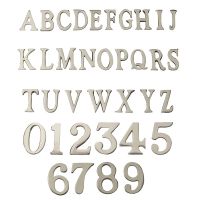 1.5 - 2 Inch Self Adhesive Numbers & Letters Chrome (Solid Brass)