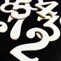 1.5 - 2 Inch Self Adhesive Numbers & Letters White (Solid Brass)