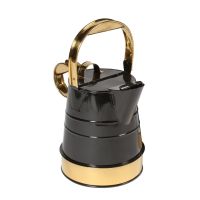 Contemporary Black & Brass 1 Gallon Narrowboat Watering Can