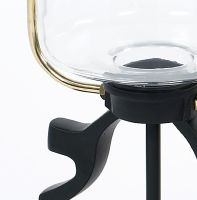 Close-up of the Finish and Glass on the Belgravia Pillar Light and Lantern Set
