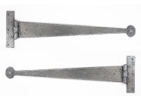 22" Hammered Pewter Door Hinges
