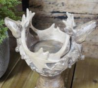 Close up of deer candle holder 
