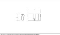 Aged Bronze 5-Pin Euro Cylinder Dimensions