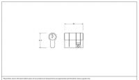 Pewter 5-Pin Single Cylinder Dimensions