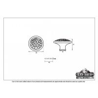 30mm Hammered Beeswax Cabinet Knob Dimensions