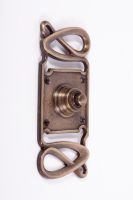 “Maytree Avenue” Antique Brass Swirl Pattern Bell Push
