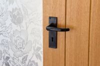 Deluxe Lever Lock Set Fitted to Wooden Door
