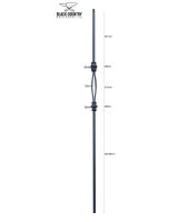 "Ripple" Matte Black Steel Stair Spindle - Spindle Only - No Brackets Dimensions