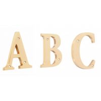 "Rivenelle Alphabets" 4 inch polished brass letters, available in A-C
