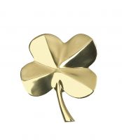4 Leaf Clover Door Knocker In Polished Brass