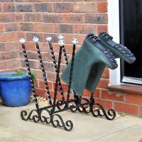 "Farnthorpe" Black 4 Pair Ornate Boot Rack