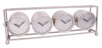 “Aberdare Avenue” Four Time Zones Cast Iron Mantel Clock