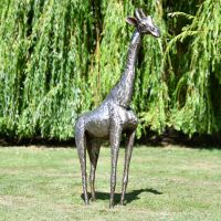 Recycled Metal Giraffe Sculpture in the Height of 4ft 