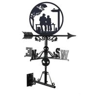 Lovers on a Bench Weathervane with Fixtures 
