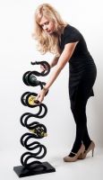 "Winslow Waves" Aluminium Wine and Bottle Holder