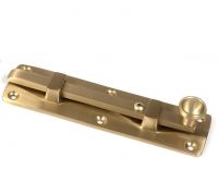 6" Universal Bolt in Satin Brass