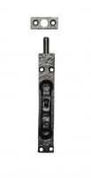 6" Traditional Black Iron Flush Lever Action Door Bolt