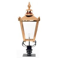 Copper Victorian Pillar Light and Lantern Set